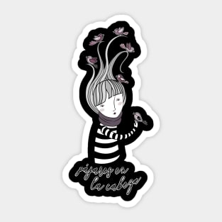 featherhead Sticker